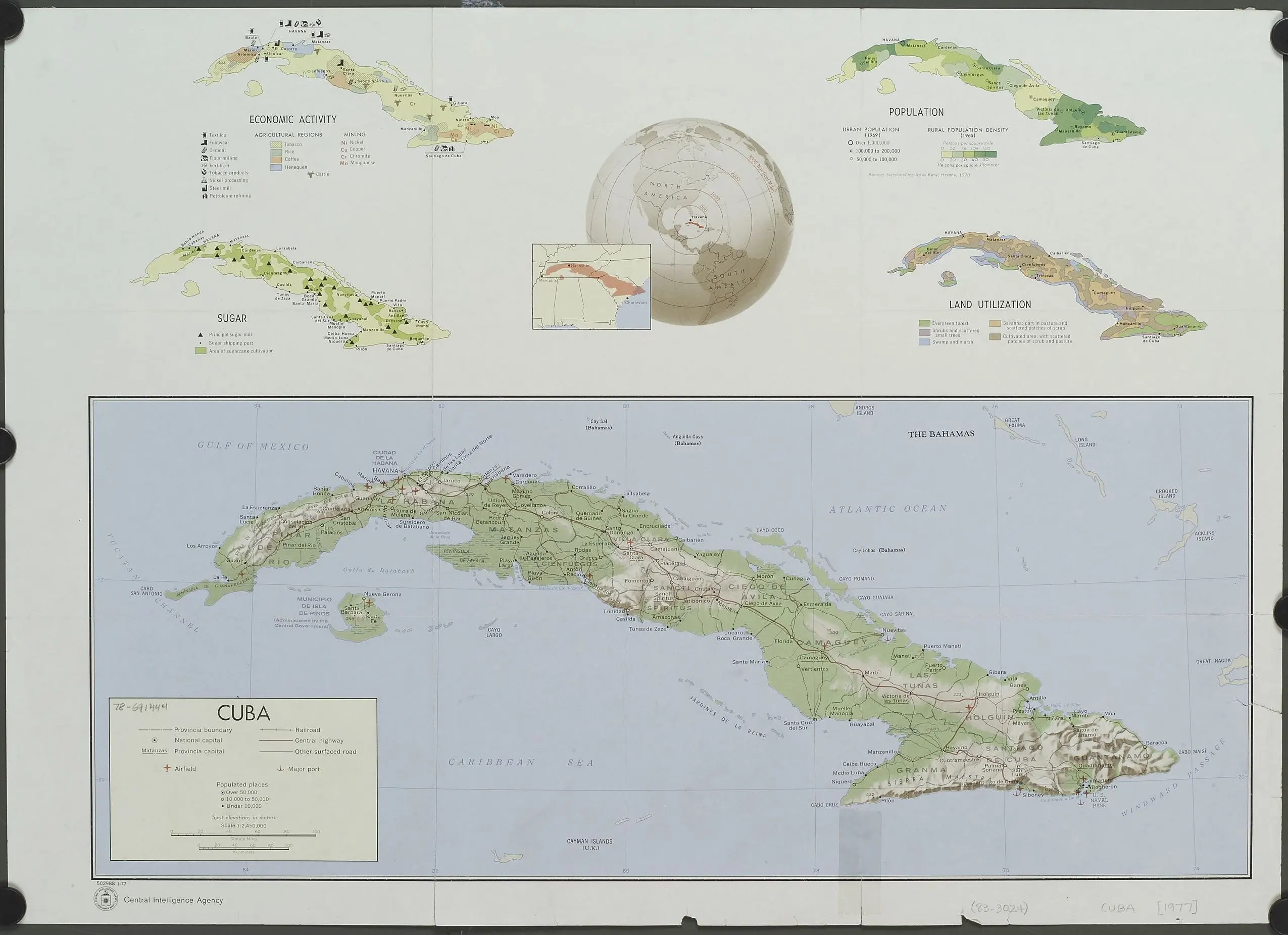 Cold War-era map of Cuba, United States Central Intelligence Agency. Source: New York Public Library.