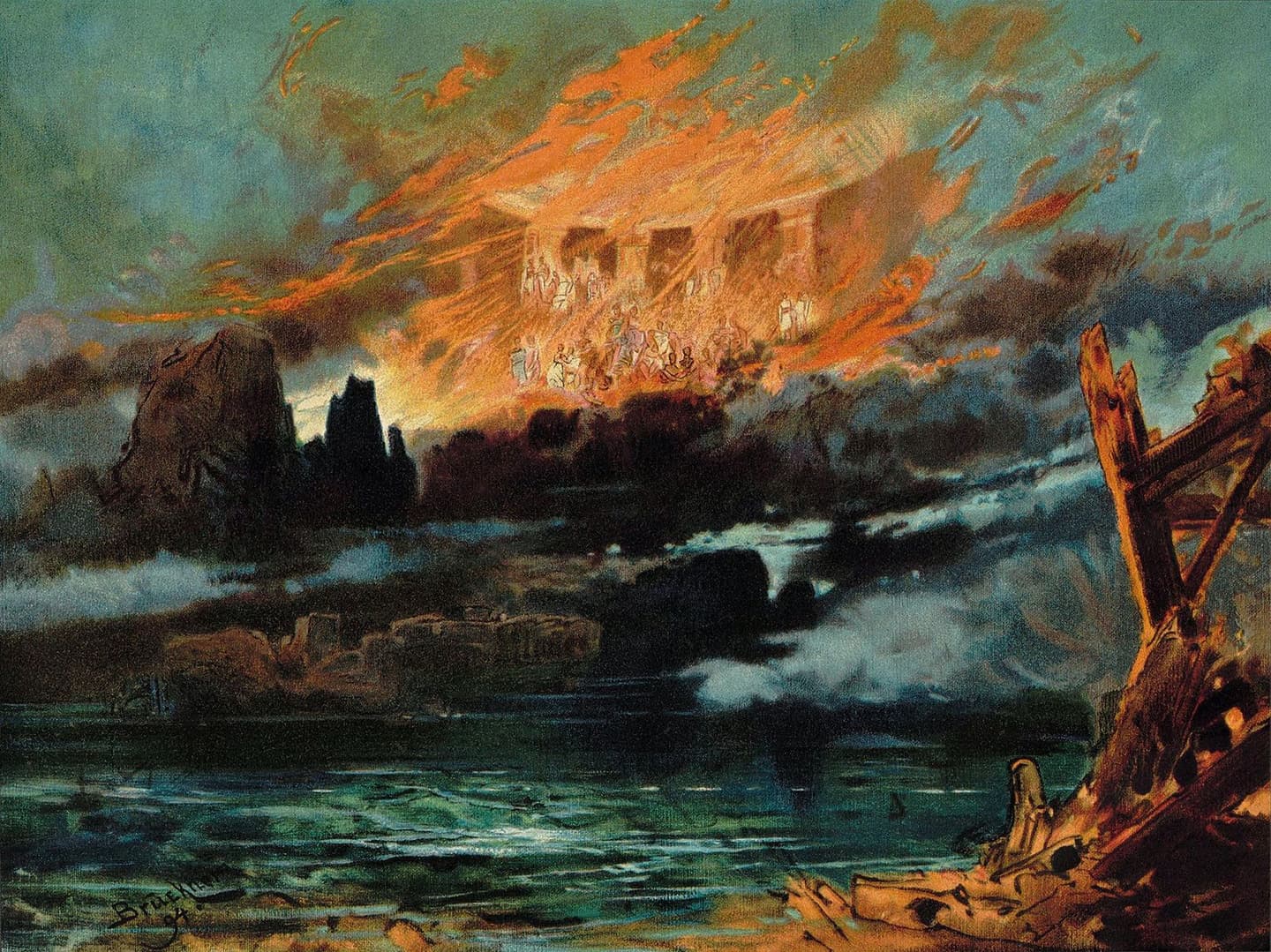 Max Brückner, Valhalla in Flames (1894).