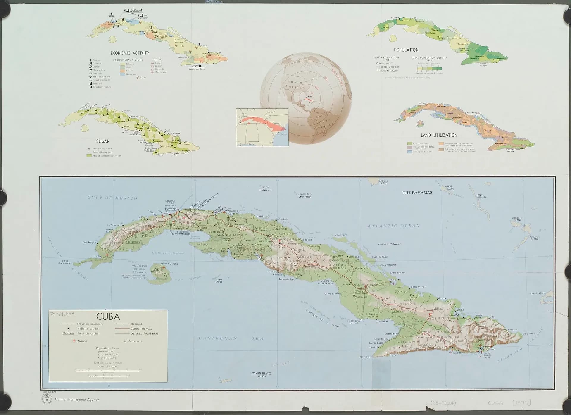 Cold War-era map of Cuba, United States Central Intelligence Agency. Source: New York Public Library.