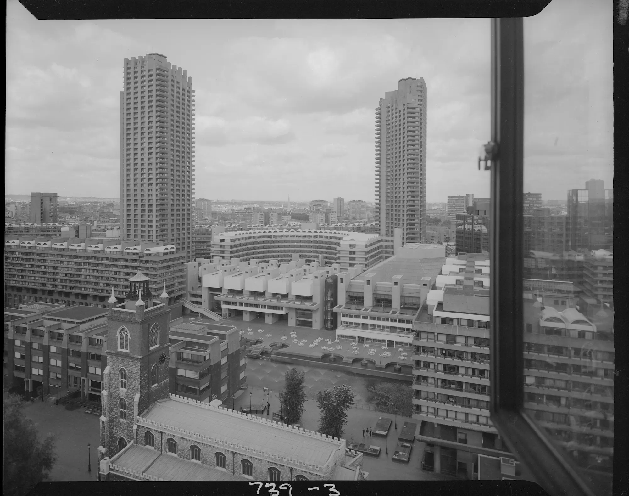Archival image of the Barbican, November 1979. Photo taken by Peter Bloomfield.