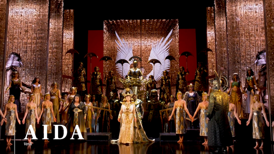 A photo taken during the Aida perfomance at the Philadelphia Philharmonic.